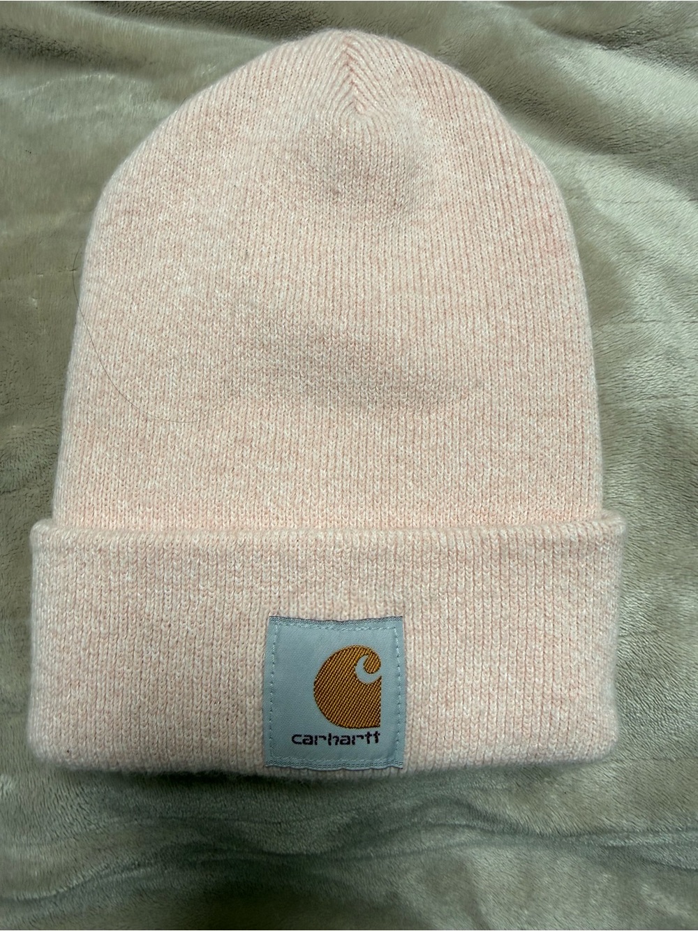 Carhartt Kids Light Pink Logo Cuffed Beanie